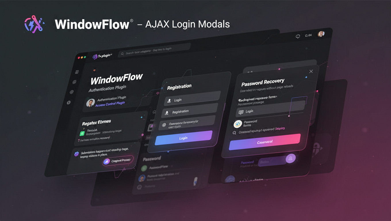 Preview of WindowFlow - AJAX Login Modals