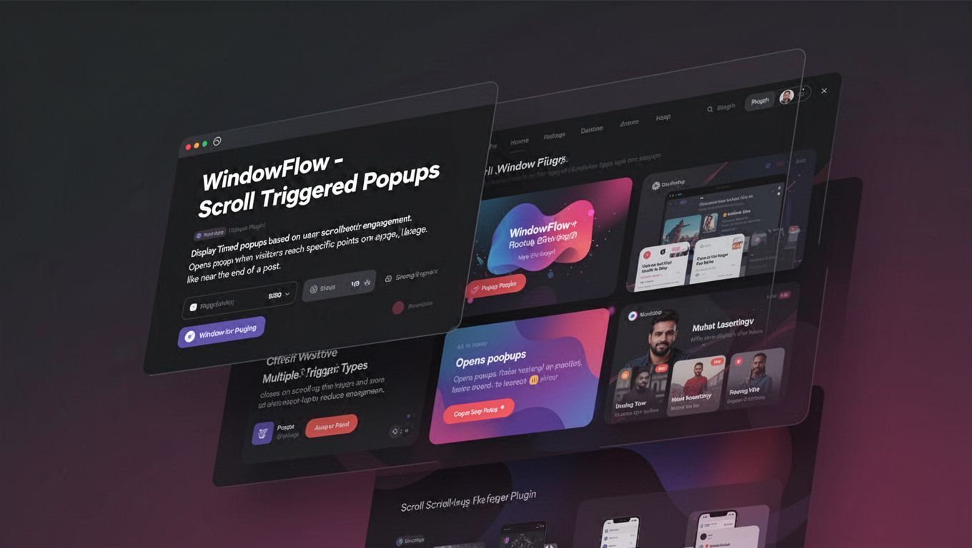 Preview of WindowFlow - Scroll Triggered Popups