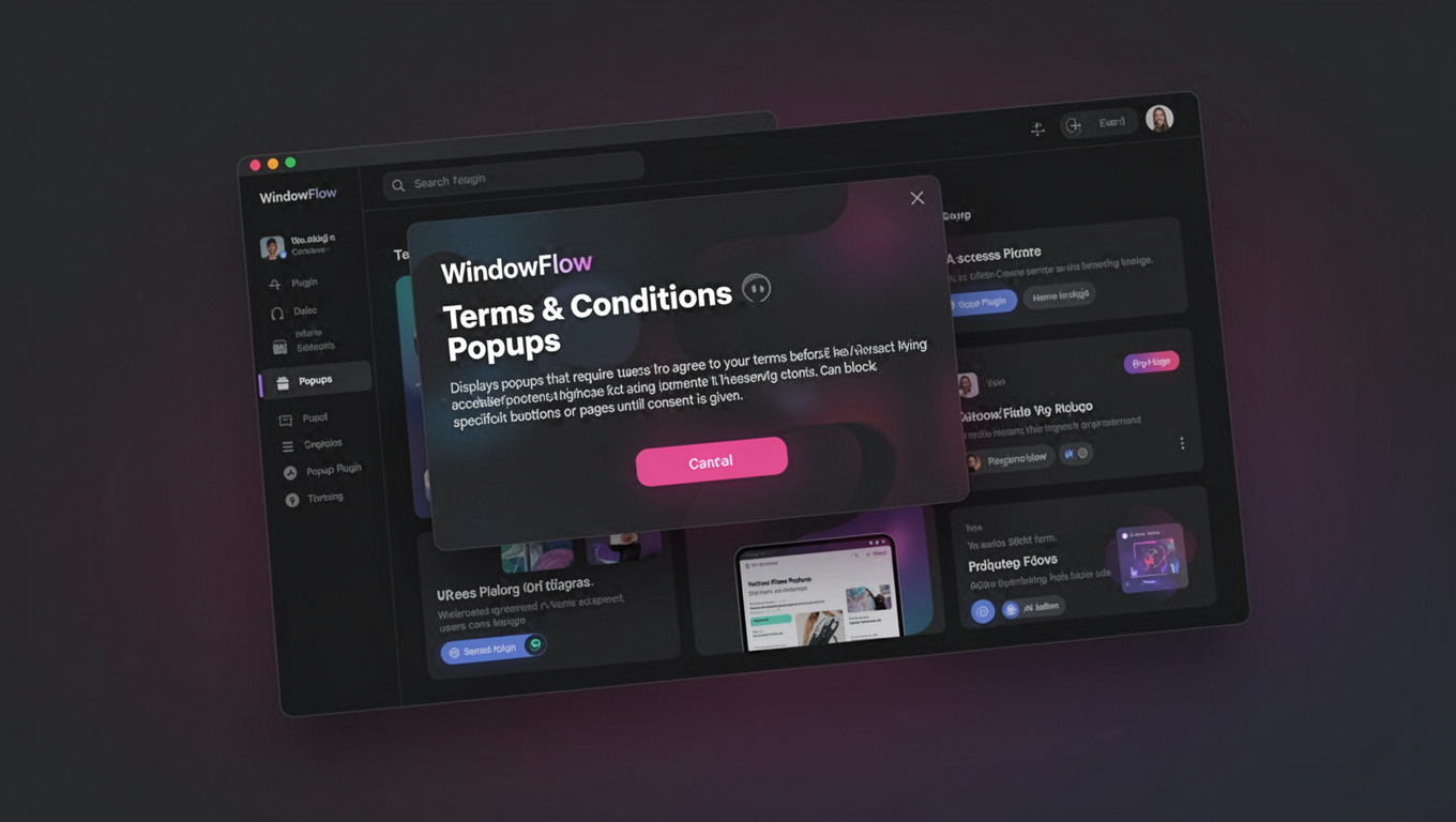 Preview of WindowFlow - Terms & Conditions Popups
