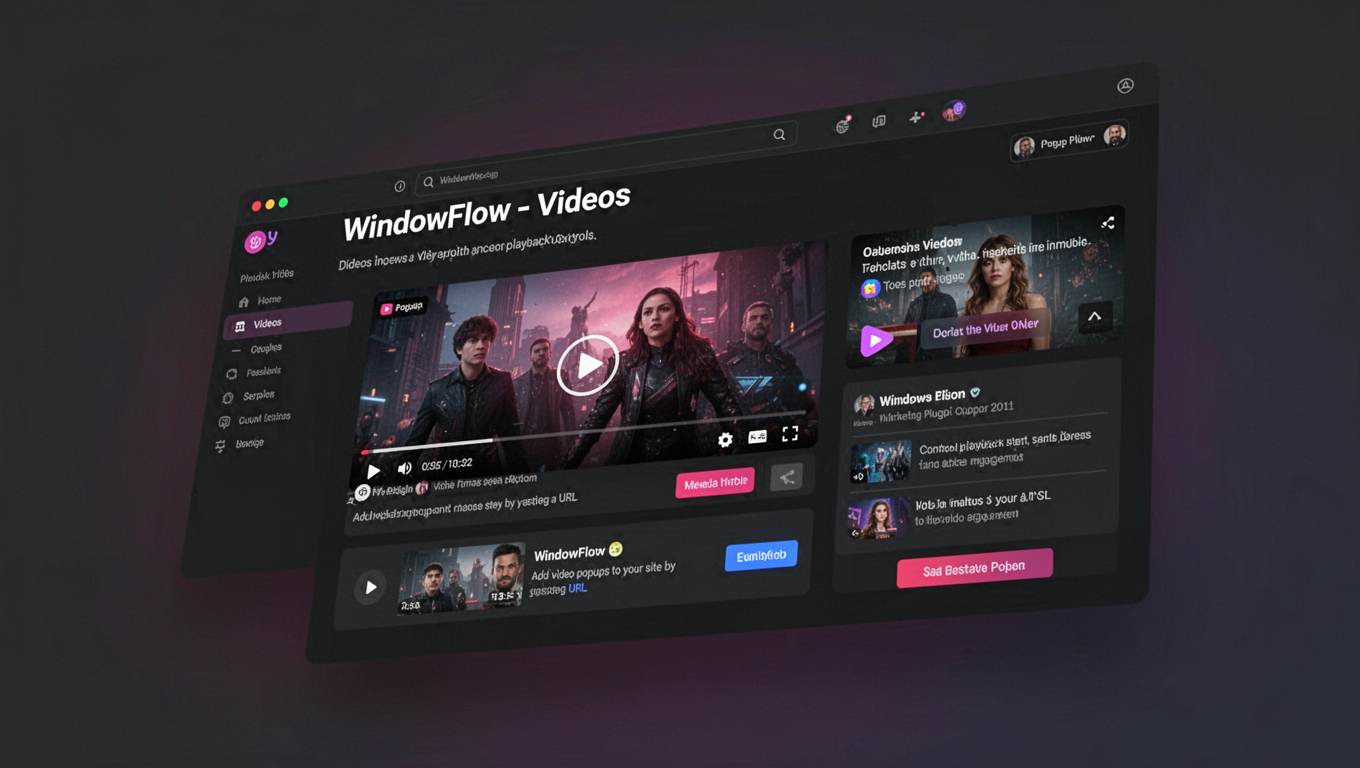 Preview of WindowFlow - Videos