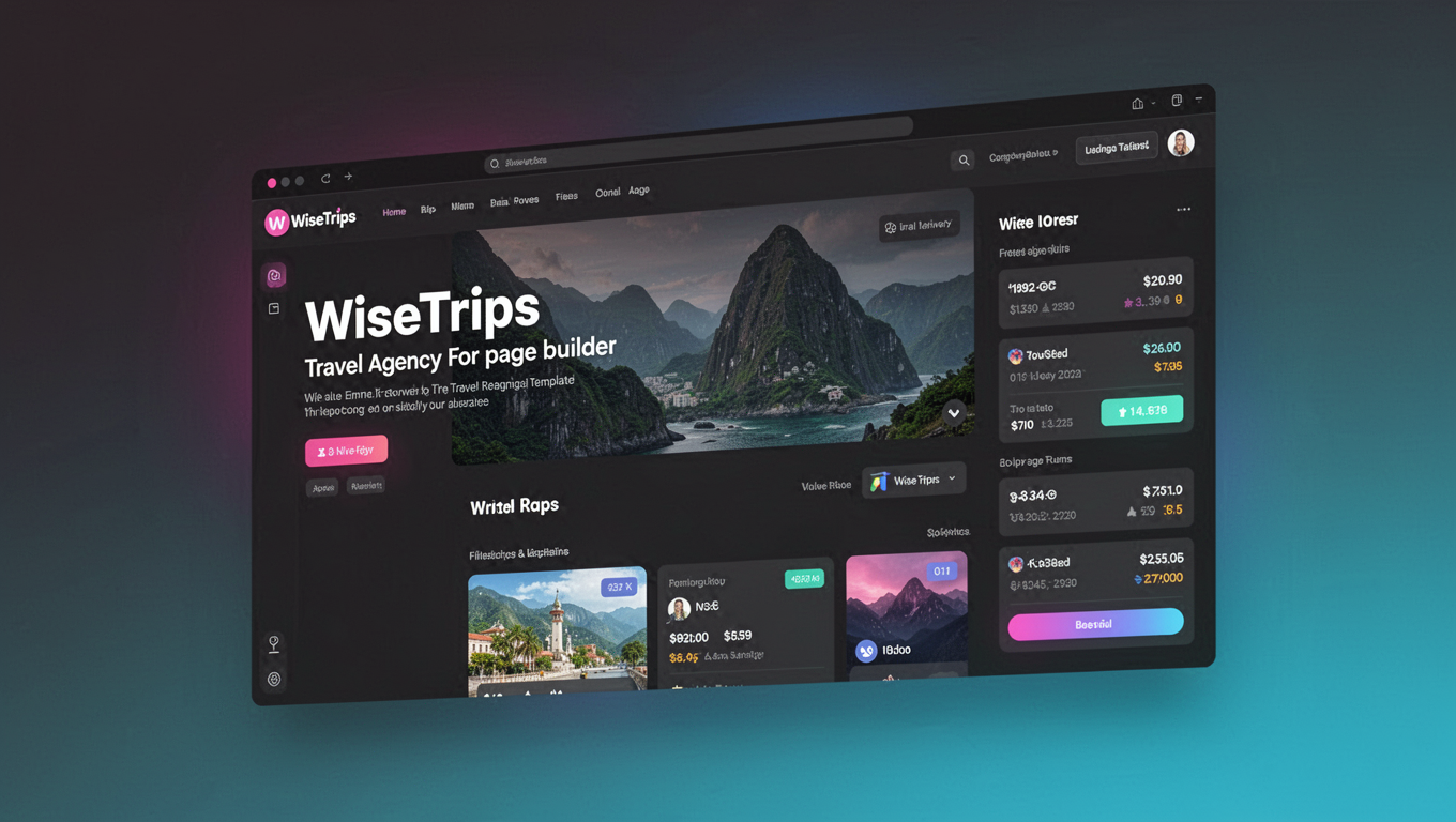 Preview of WiseTrips - Travel Agency Template For Elementor
