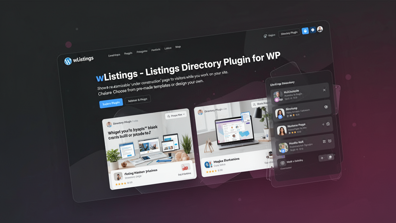 Preview of wListings - Listings Directory Plugin for WP