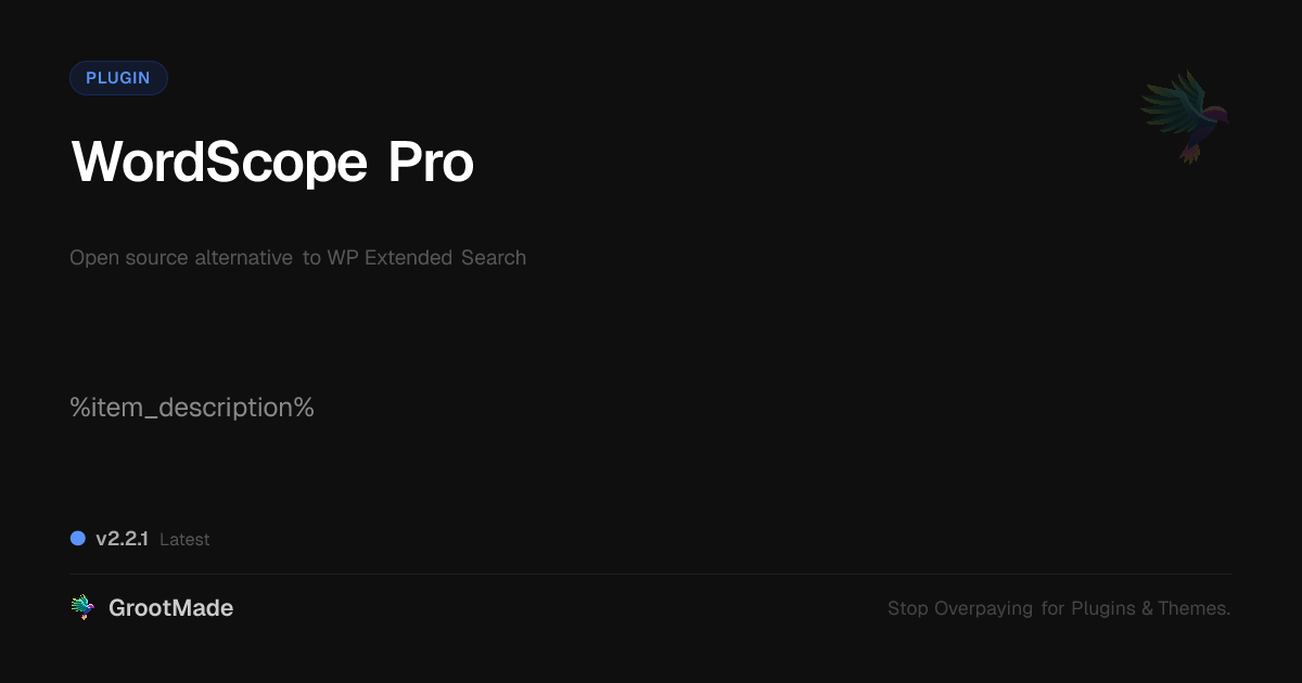 Preview of WordScope Pro