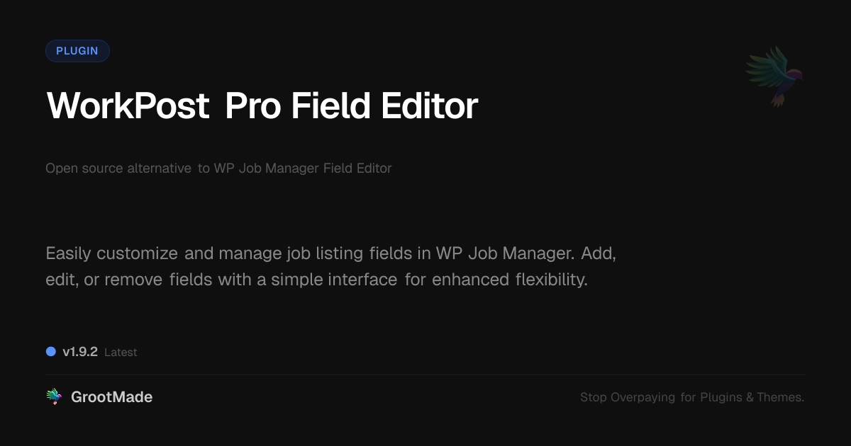 Preview of WorkPost Pro Field Editor