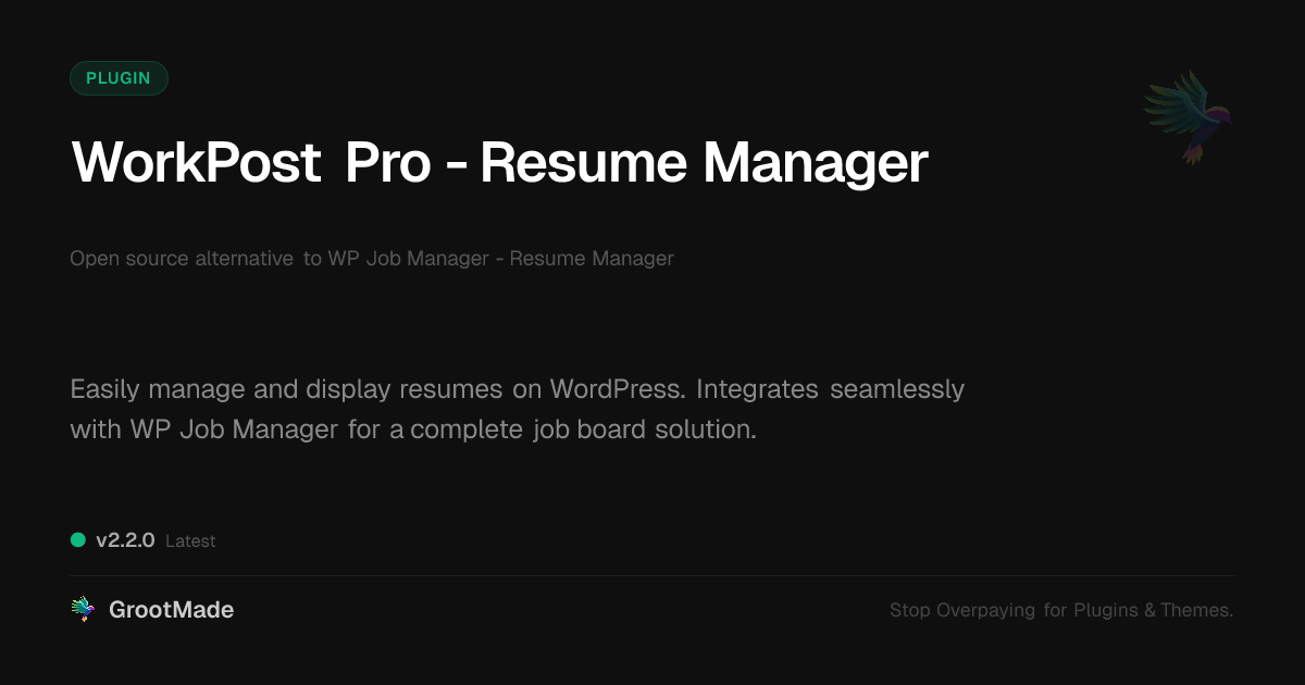 Preview of WorkPost Pro - Resume Manager