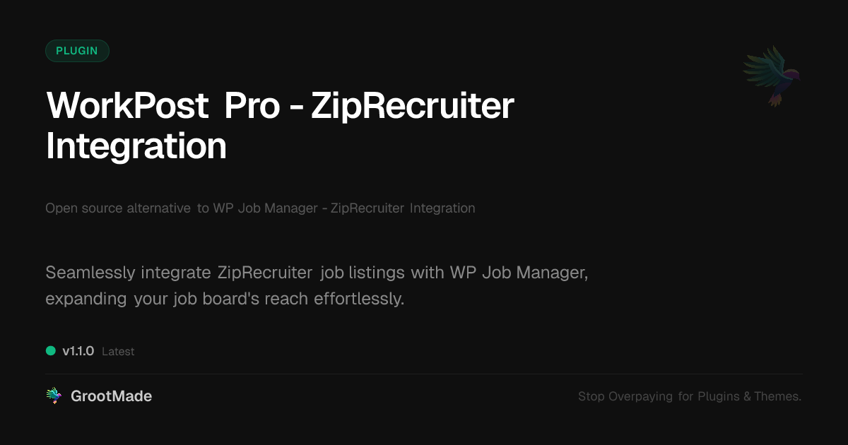 Preview of WorkPost Pro - ZipRecruiter Integration