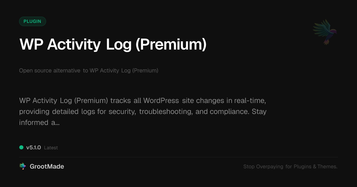Preview of WP Activity Log (Premium)
