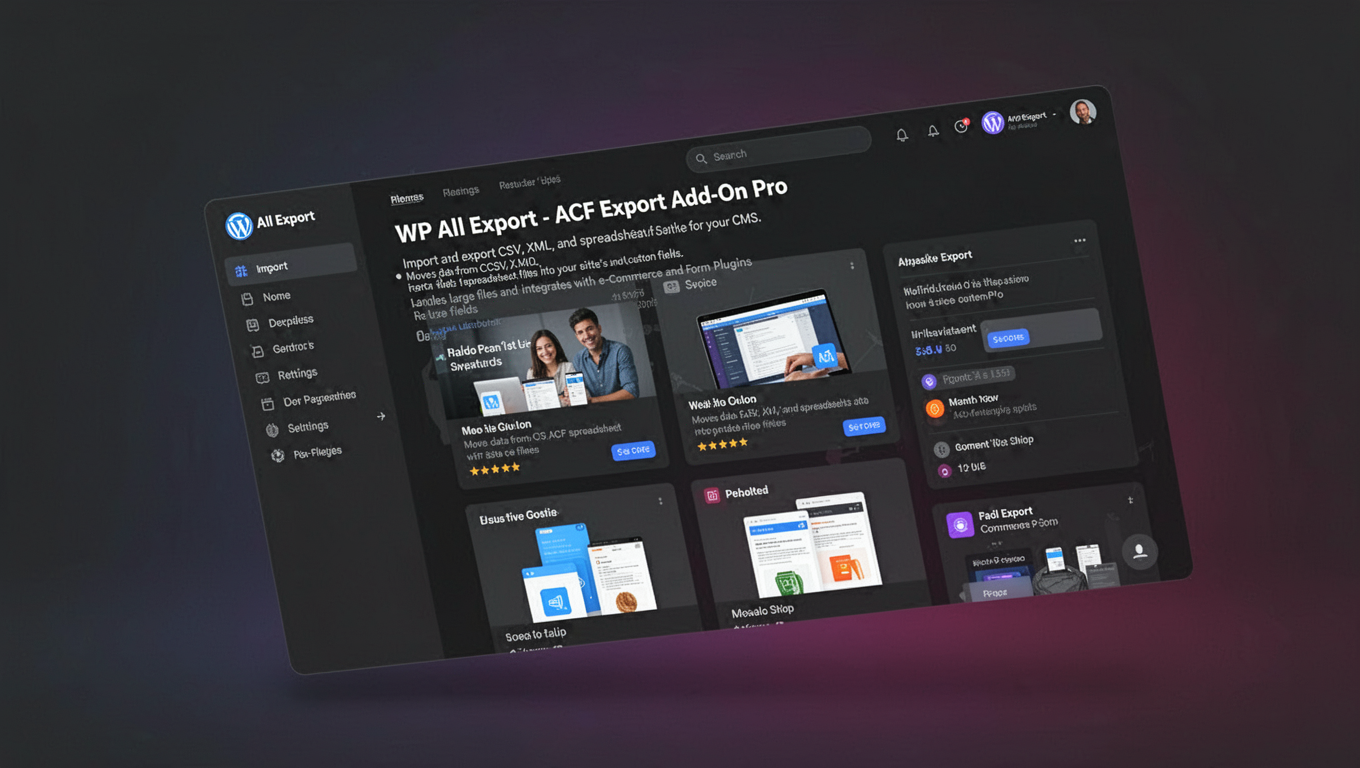 Preview of WP All Export - ACF Export Add-On Pro