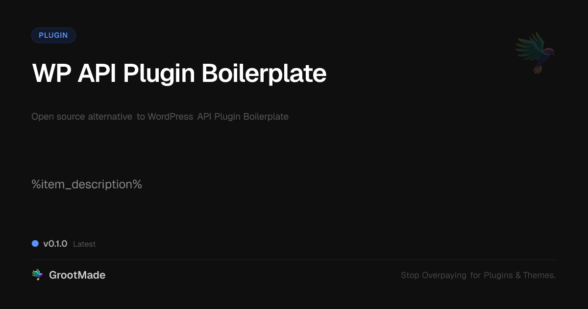 Preview of WP API Plugin Boilerplate