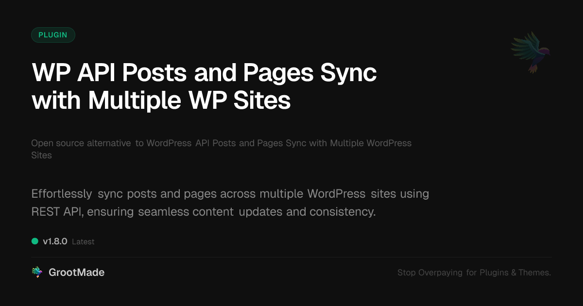 Preview of WP API Posts and Pages Sync with Multiple WP Sites