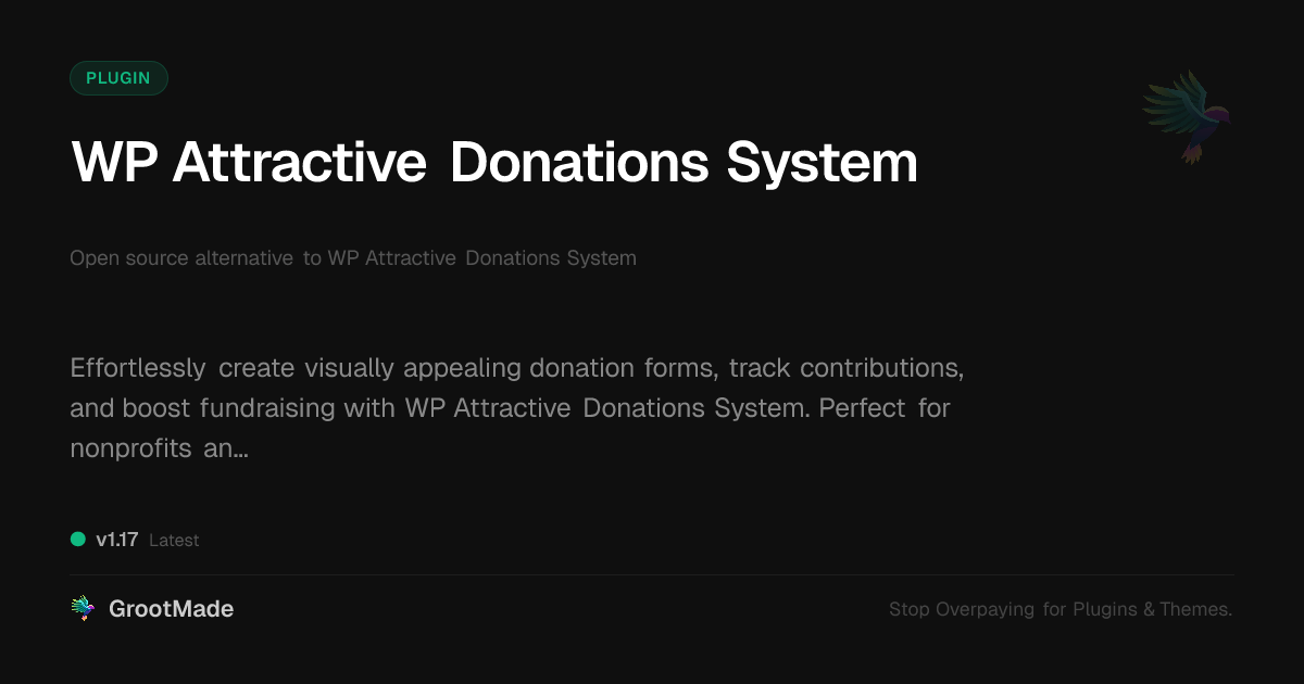 Preview of WP Attractive Donations System