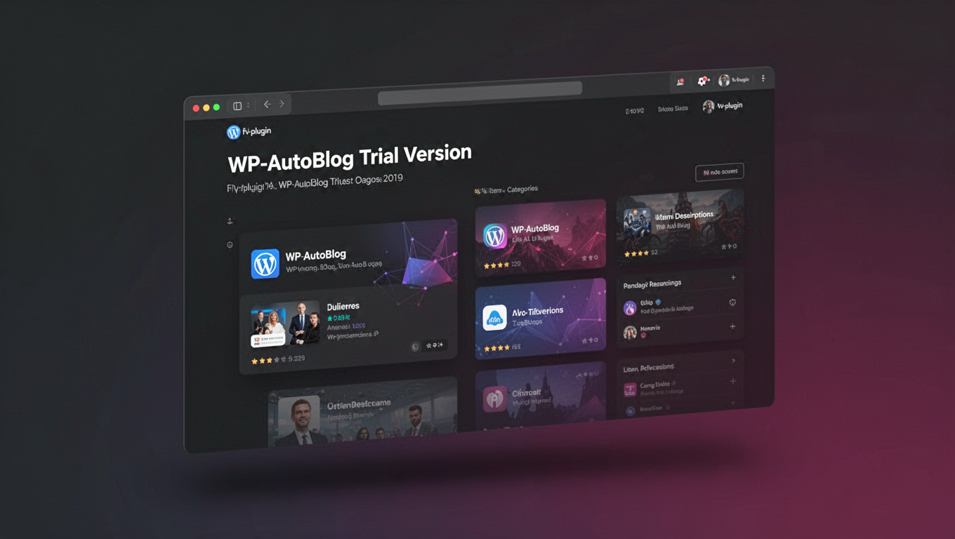 Preview of WP-AutoBlog Trial Version