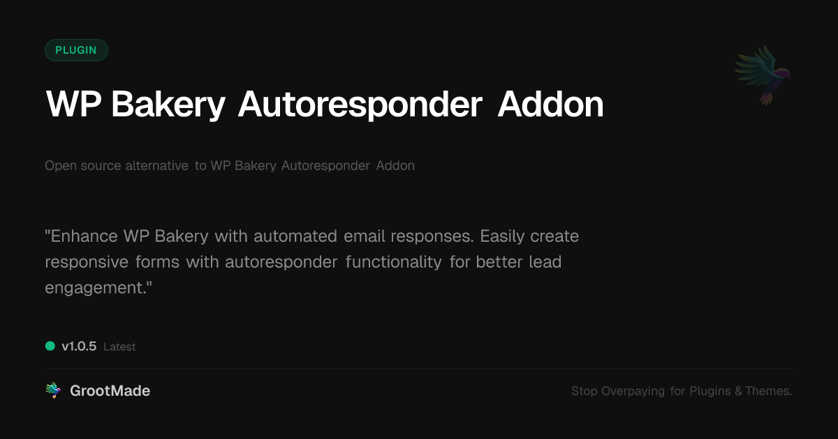 Preview of WP Bakery Autoresponder Addon