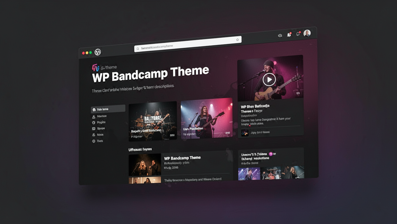 Preview of WP Bandcamp Theme