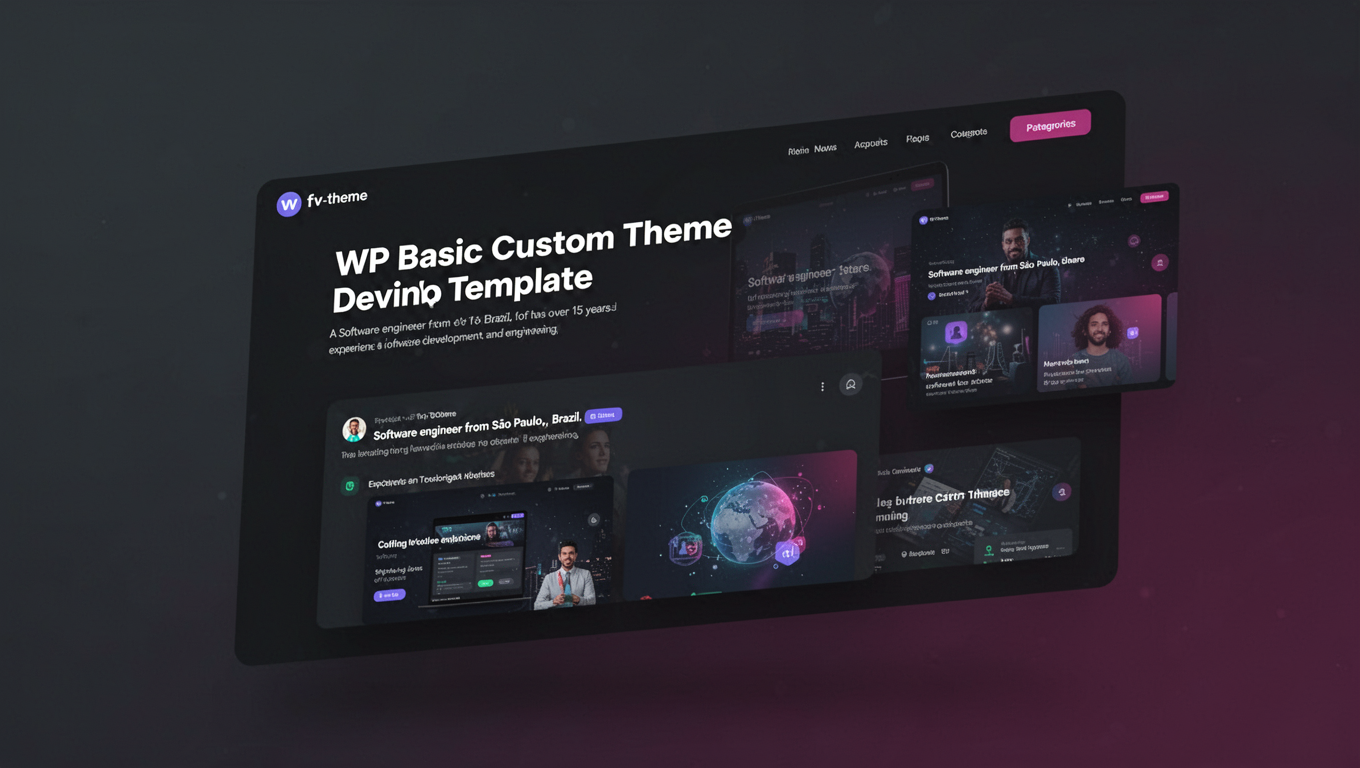 Preview of WP Basic Custom Theme Template
