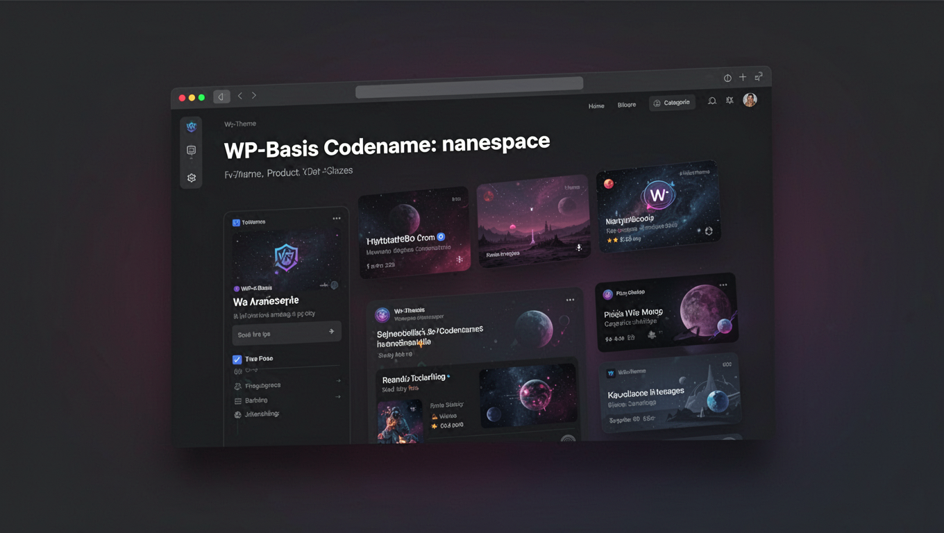 Preview of WP-Basis Codename: namespace