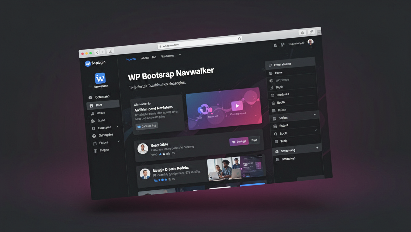 Preview of WP Bootstrap Navwalker