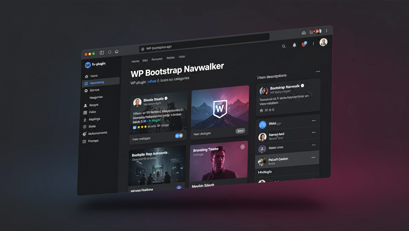 Preview of WP Bootstrap Navwalker