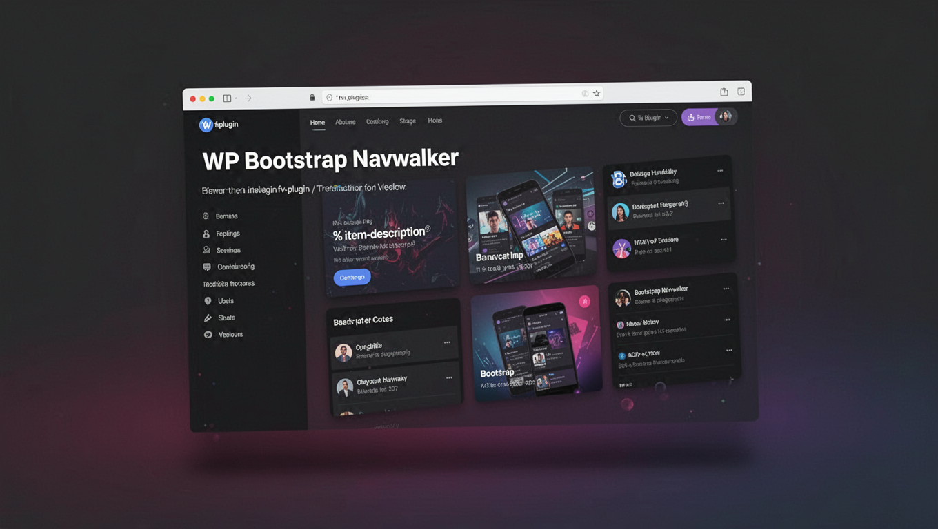 Preview of WP Bootstrap Navwalker