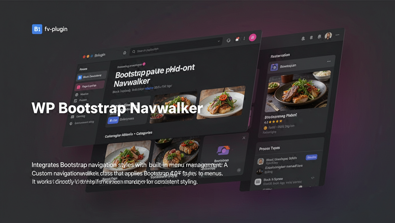 Preview of WP Bootstrap Navwalker