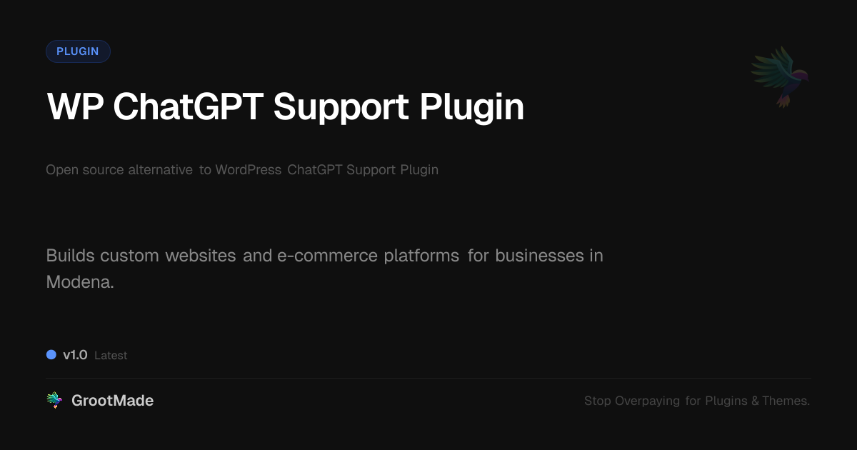 Preview of WP ChatGPT Support Plugin