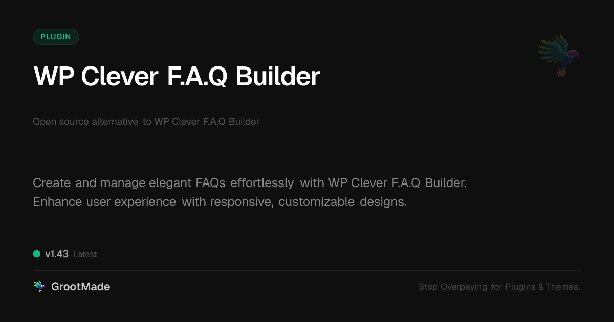 Preview of WP Clever F.A.Q Builder