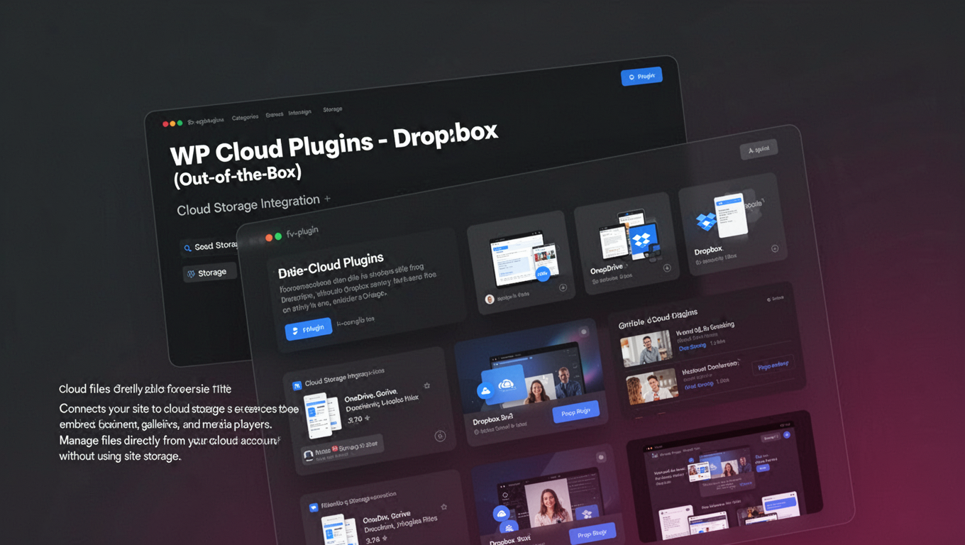 Preview of WP Cloud Plugins - Dropbox (Out-of-the-Box)
