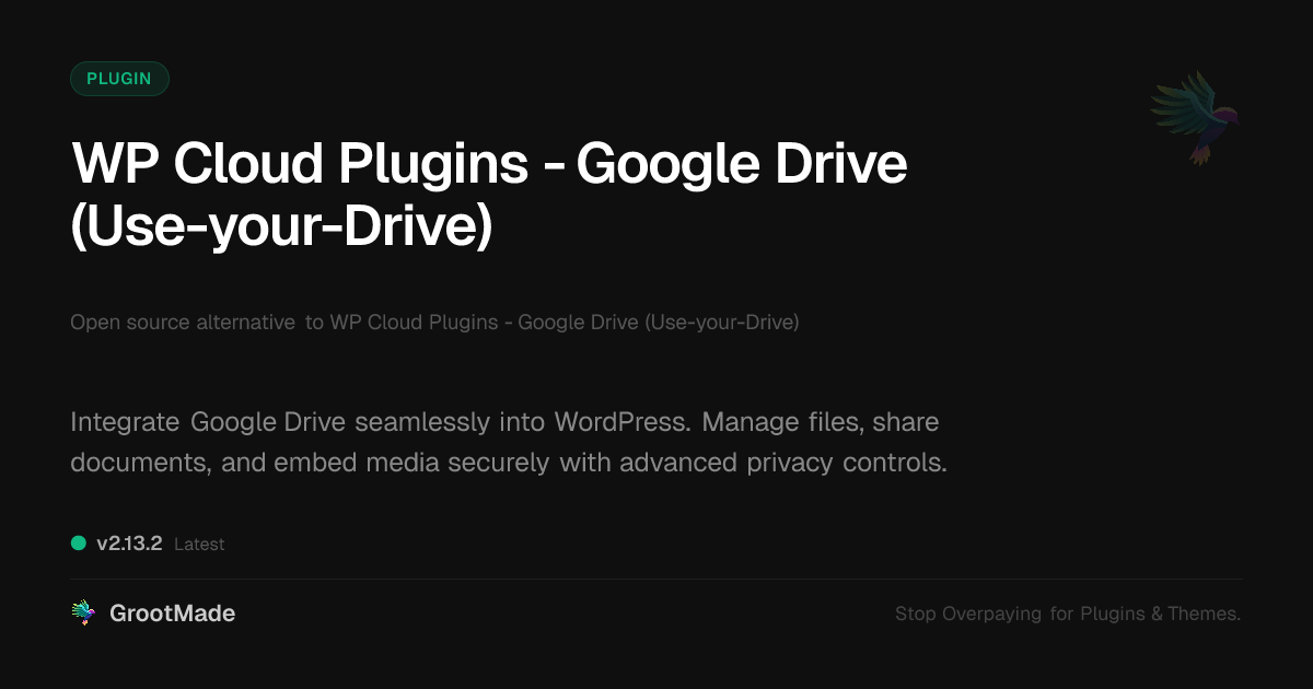Preview of WP Cloud Plugins - Google Drive (Use-your-Drive)