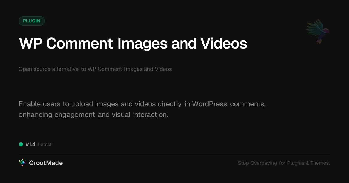 Preview of WP Comment Images and Videos
