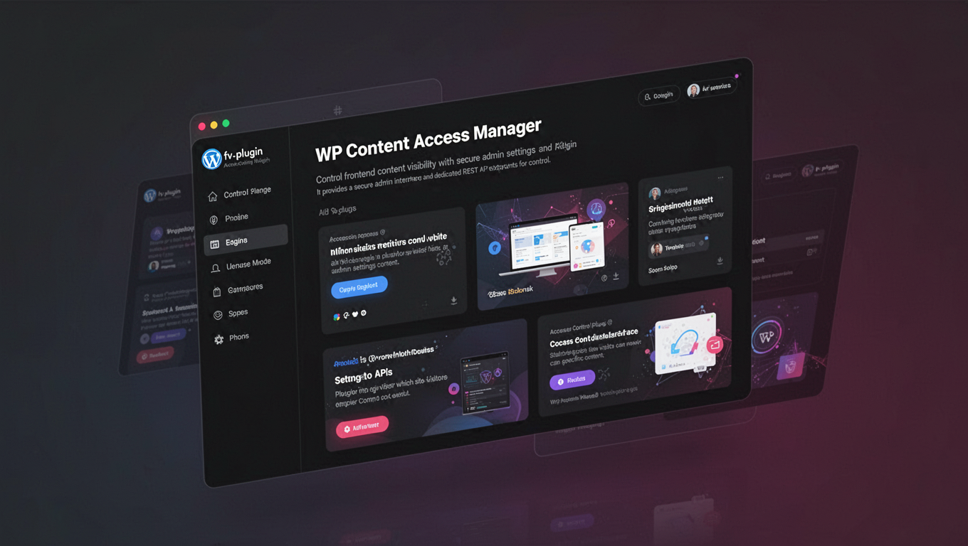 Preview of WP Content Access Manager