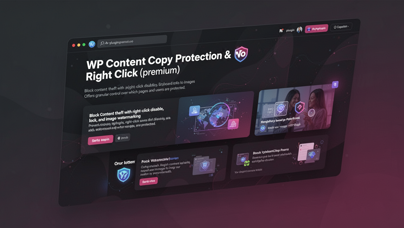 Preview of WP Content Copy Protection & No Right Click (premium)