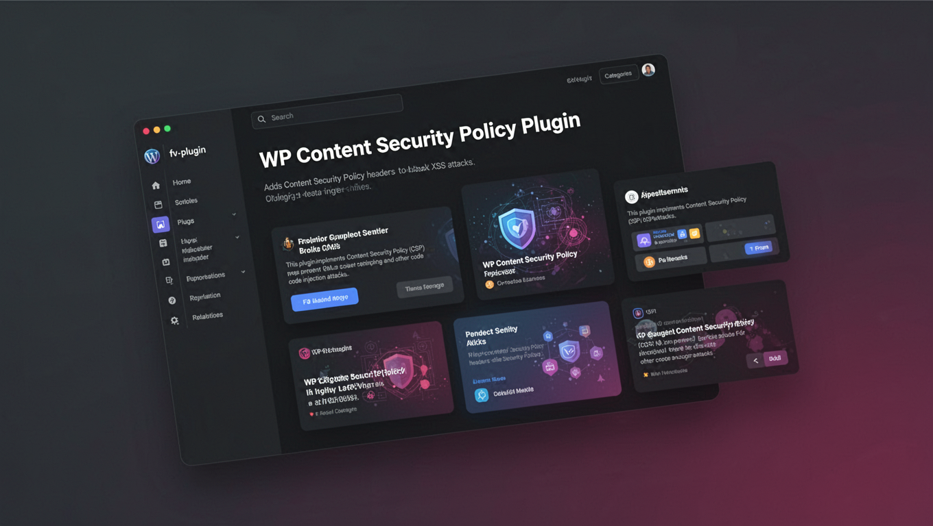 Preview of WP Content Security Policy Plugin
