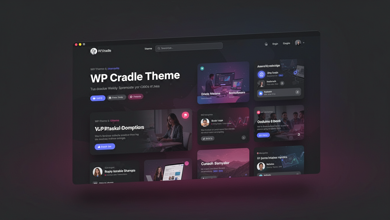 Preview of WP Cradle Theme