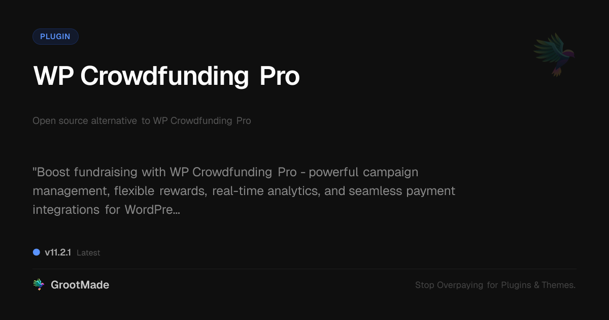 Preview of WP Crowdfunding Pro