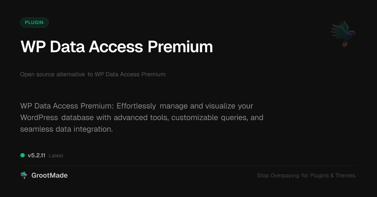 Preview of WP Data Access Premium