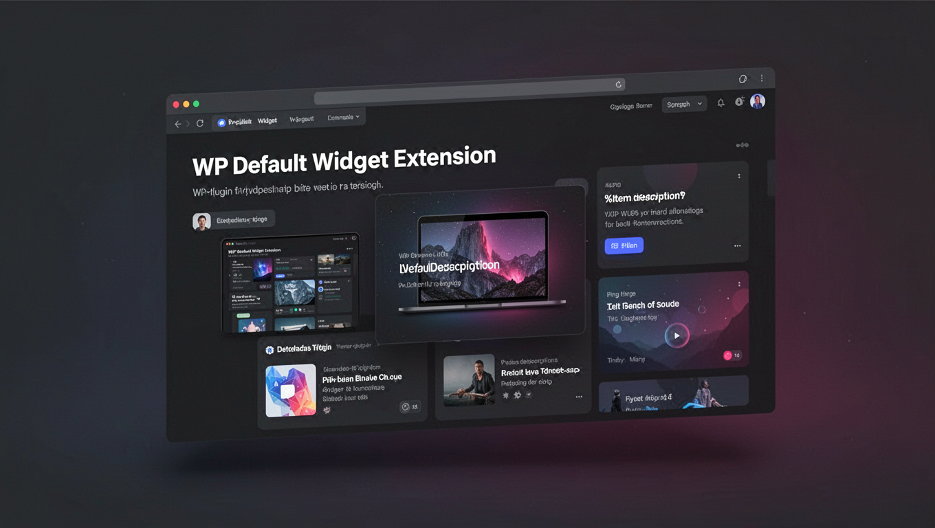 Preview of WP Default Widget Extension