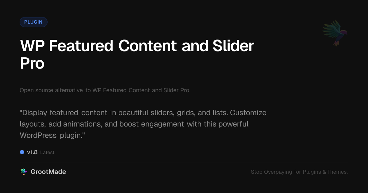 Preview of WP Featured Content and Slider Pro