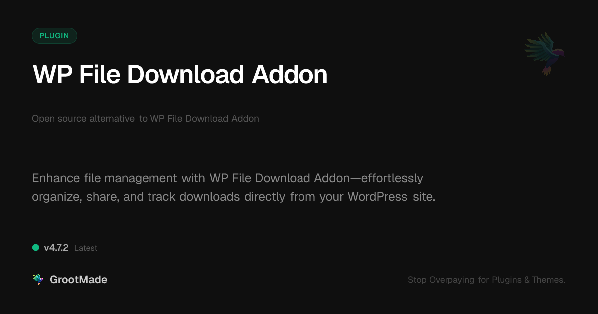 Preview of WP File Download Addon
