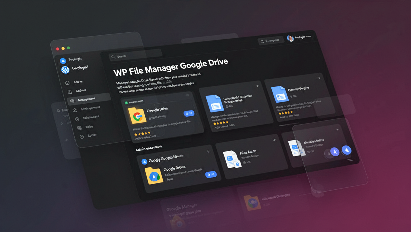 Preview of WP File Manager Google Drive