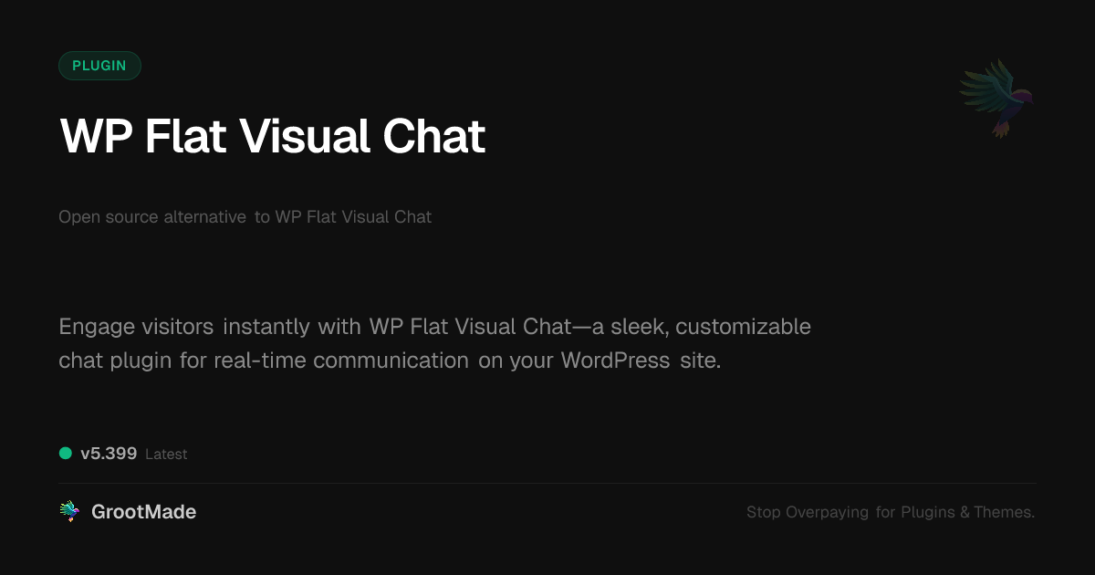 Preview of WP Flat Visual Chat