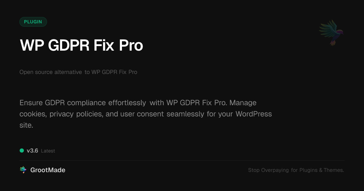 Preview of WP GDPR Fix Pro