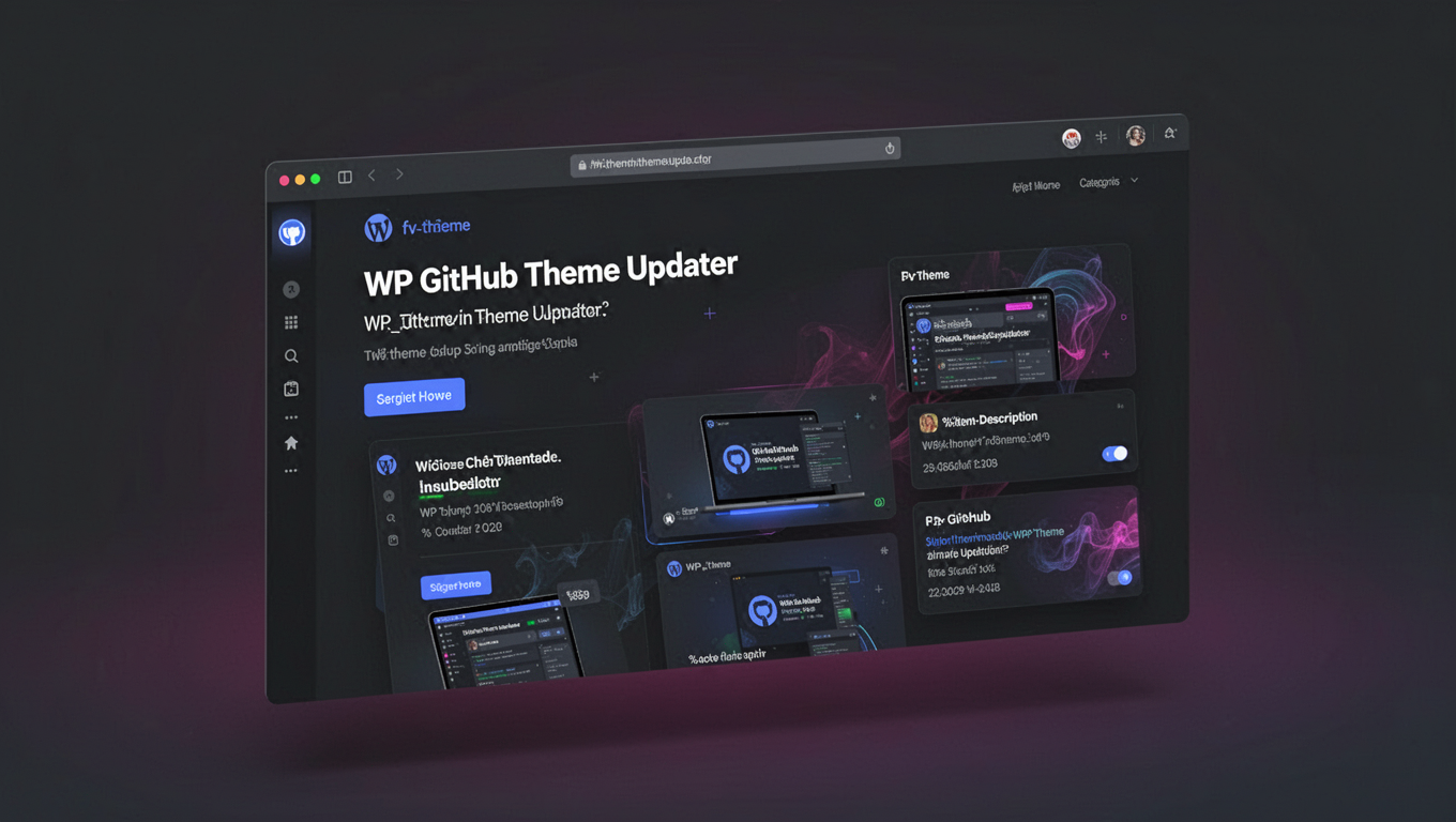 Preview of WP GitHub Theme Updater