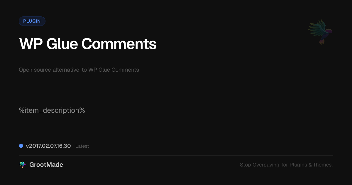 Preview of WP Glue Comments