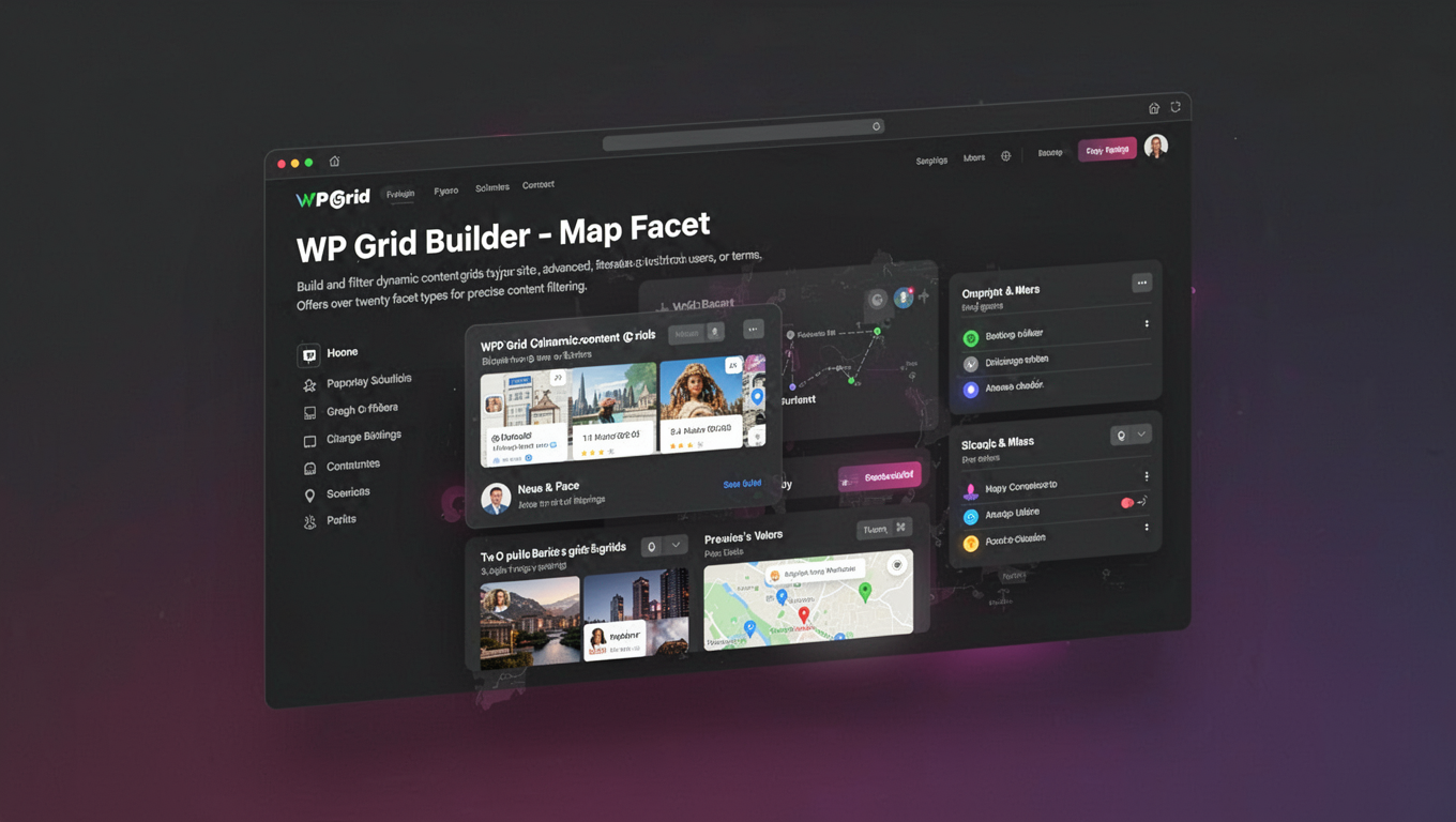 Preview of WP Grid Builder - Map Facet