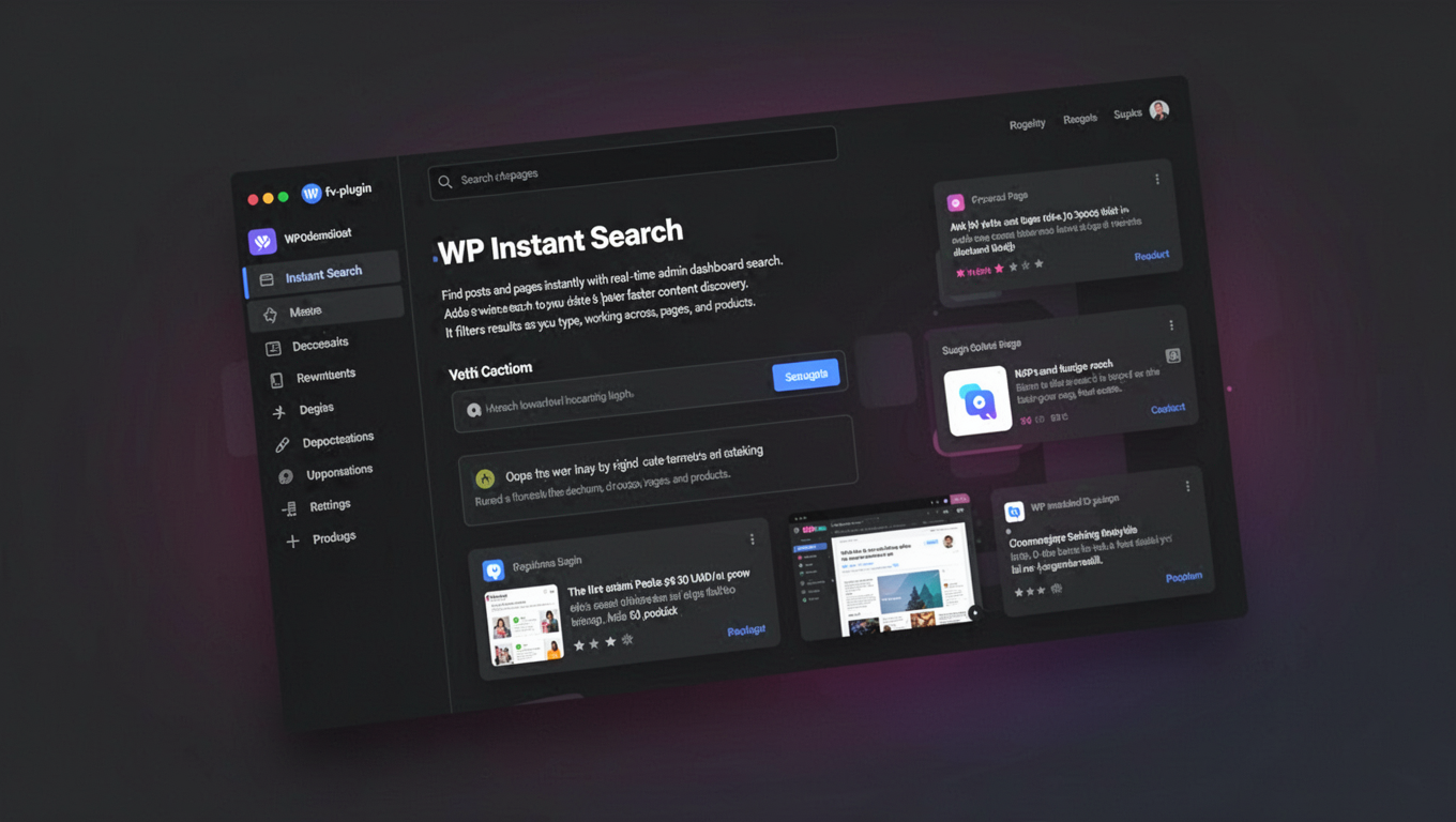 Preview of WP Instant Search