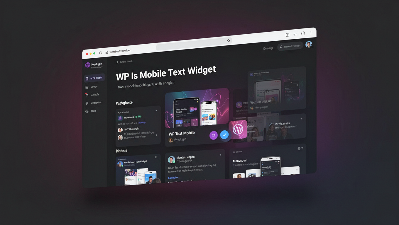 Preview of WP Is Mobile Text Widget