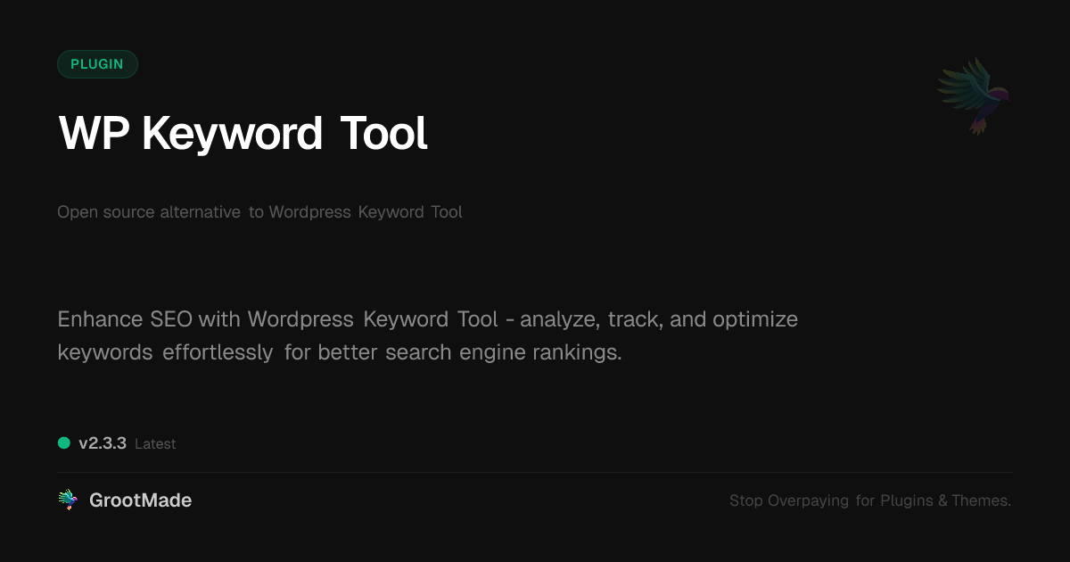 Preview of WP Keyword Tool