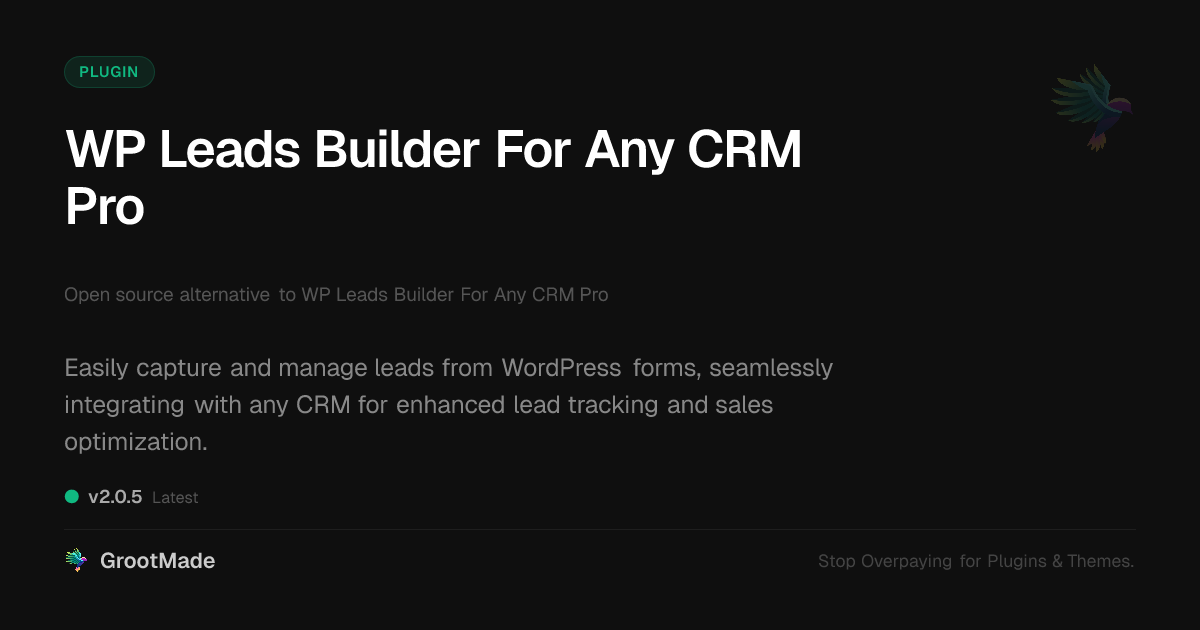 Preview of WP Leads Builder For Any CRM Pro