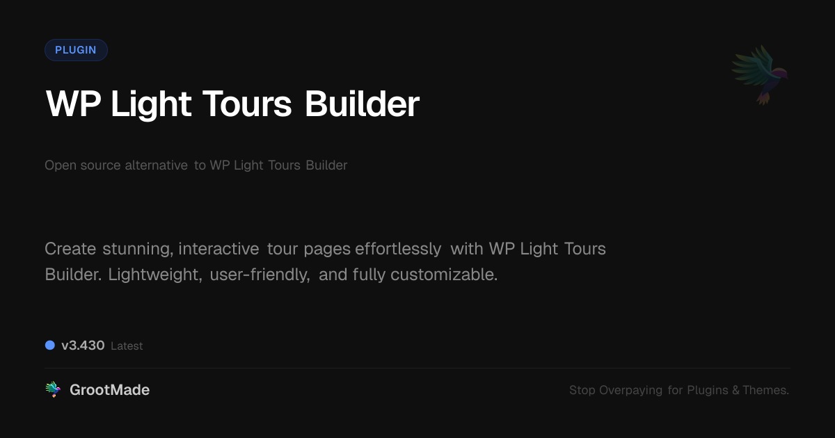 Preview of WP Light Tours Builder