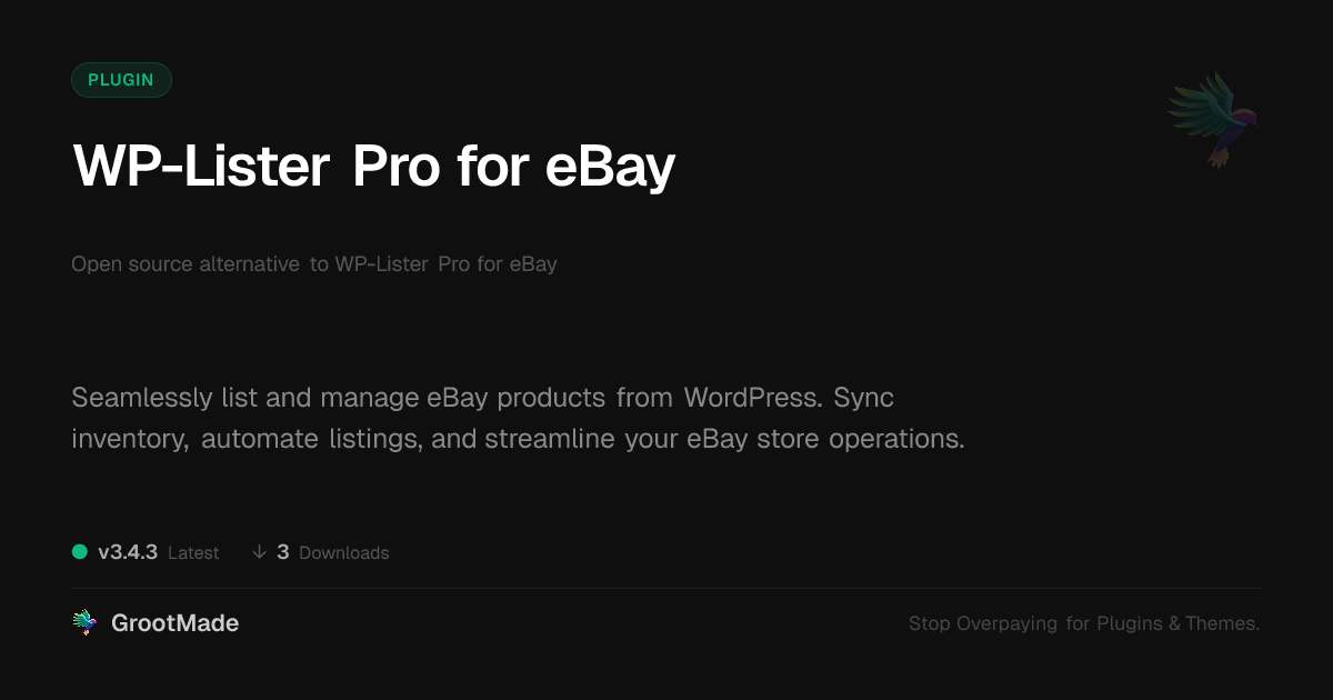 Preview of WP-Lister Pro for eBay